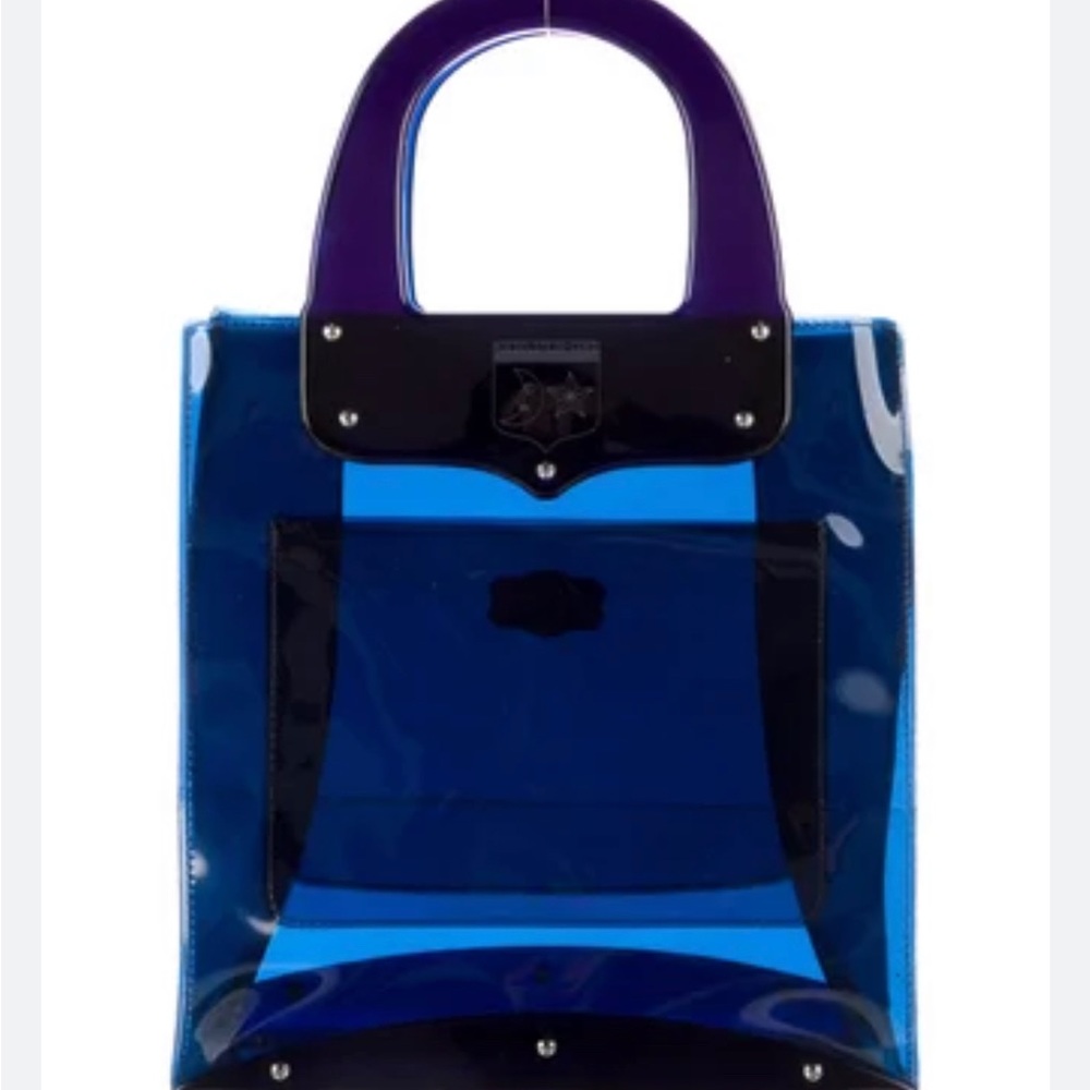 Kieselstein-Cord PVC blue handle bag